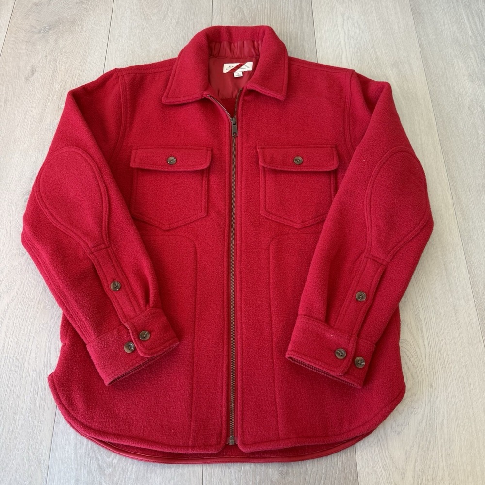 Best Made Co. Wool Blanket Bush Zip Chore Barn Shirt Jacket Pockets Mens S Small